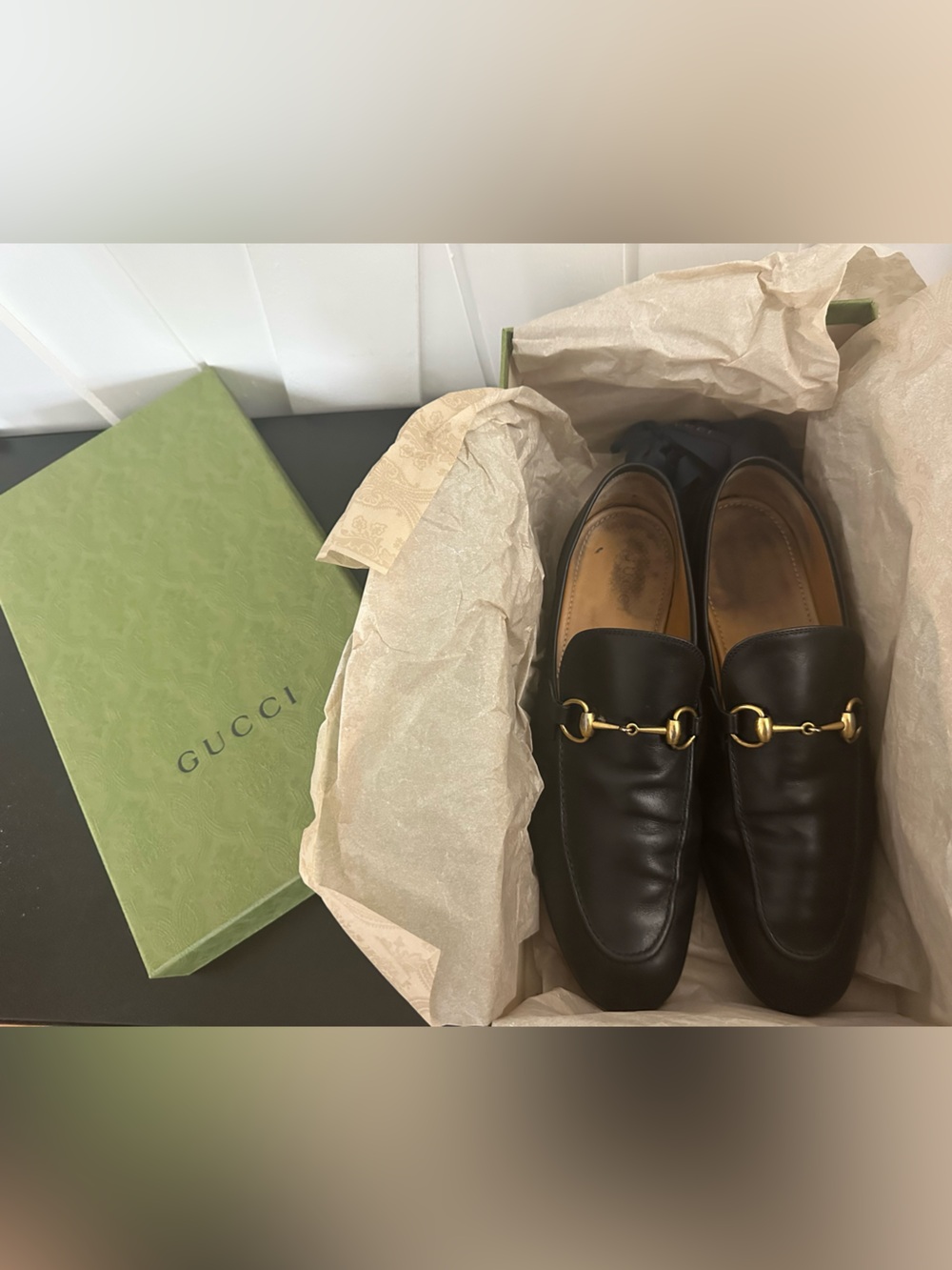 GUCCI Jordaan Horsebit Black Leather
Loafers 9.5 US $1090